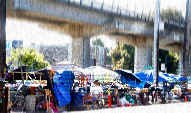 Oakland California homeless tent city