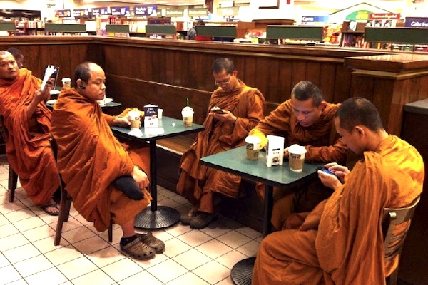 Monks in Starbucks
